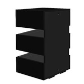 Hoxton Room Nazir 3 Drawer Bedside Table with LED Lights