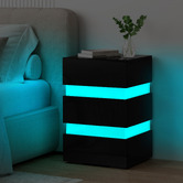 Hoxton Room Nazir 3 Drawer Bedside Table with LED Lights