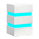 Hoxton Room Nazir 3 Drawer Bedside Table with LED Lights