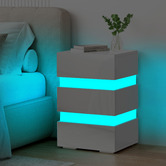 Hoxton Room Nazir 3 Drawer Bedside Table with LED Lights
