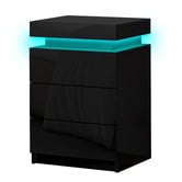 Hoxton Room Nova 3 Drawer Bedside Table with LED Light