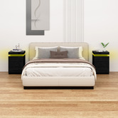 Hoxton Room Nova 3 Drawer Bedside Table with LED Light