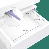 Hoxton Room Nigel 3 Drawer Bedside Table with LED Light