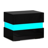 Hoxton Room Linus 2 Drawer Bedside Table with LED Light