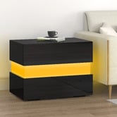 Hoxton Room Linus 2 Drawer Bedside Table with LED Light