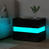 Hoxton Room Linus 2 Drawer Bedside Table with LED Light