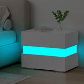 Hoxton Room Linus 2 Drawer Bedside Table with LED Light