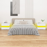 Hoxton Room Linus 2 Drawer Bedside Table with LED Light