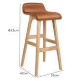 Hoxton Room 74cm Frances Faux Leather Barstools