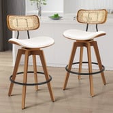 Hoxton Room 71cm Orfai Faux Leather Swivel Bar Stools