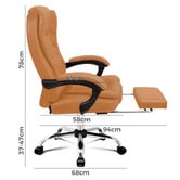 Hoxton Room Galini PU Leather Heated Massage Office Chair
