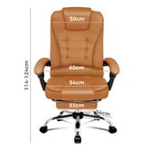 Hoxton Room Galini PU Leather Heated Massage Office Chair