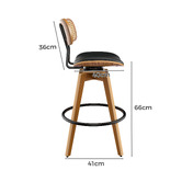 Hoxton Room 71cm Orfai Faux Leather Swivel Bar Stools