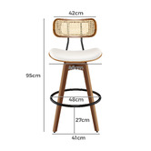 Hoxton Room 71cm Orfai Faux Leather Swivel Bar Stools
