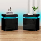 Hoxton Room Warren 2 Drawer LED Bedside Tables