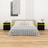 Hoxton Room Warren 2 Drawer LED Bedside Tables