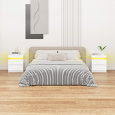 Hoxton Room Warren 2 Drawer LED Bedside Tables