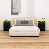 Hoxton Room Warren 3 Drawer LED Bedside Tables