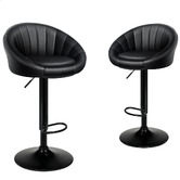 Hoxton Room Sylvester Faux Leather Adjustable Bar Stools