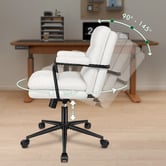 Hoxton Room Lewis Boucle Swivel Home Office Chair