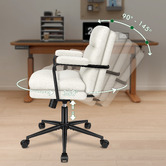 Hoxton Room Lewis Chenille Swivel Home Office Chair