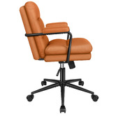 Hoxton Room Lewis Faux Leather Swivel Home Office Chair