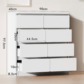 Hoxton Room Desmond 8 Drawer Chest