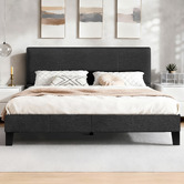 Hoxton Room Black Kyle Upholstered Bed