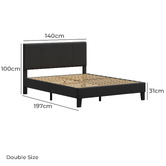 Hoxton Room Black Kyle Upholstered Bed