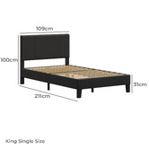 Hoxton Room Black Kyle Upholstered Bed