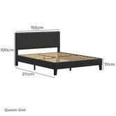 Hoxton Room Black Kyle Upholstered Bed