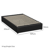 Hoxton Room Tiago Faux Leather Gas Lift Bed Base
