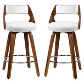 Hoxton Room 65cm Laureen Boucle Swivel Bar Stools