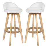 Hoxton Room 74cm Sofie Boucle Swivel Bar Stools