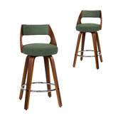 Hoxton Room 65cm Laureen Boucle Swivel Bar Stools