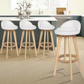 Hoxton Room 74cm Sofie Boucle Swivel Bar Stools