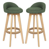 Hoxton Room 74cm Sofie Boucle Swivel Bar Stools