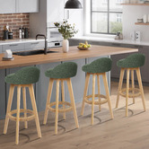 Hoxton Room 74cm Sofie Boucle Swivel Bar Stools