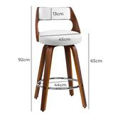 Hoxton Room 65cm Laureen Boucle Swivel Bar Stools