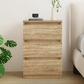 Hoxton Room Regal 3 Drawer Bedside Table