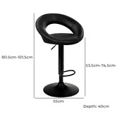 Hoxton Room Sergio Faux Leather Adjustable Bar Stools