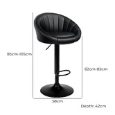 Hoxton Room Sylvester Faux Leather Adjustable Bar Stools