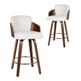 Hoxton Room 66cm Amore Boucle Swivel Bar Stools