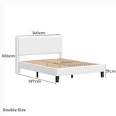 Hoxton Room White Kyle Faux Leather Bed
