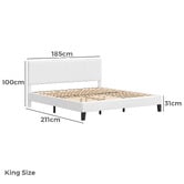 Hoxton Room White Kyle Faux Leather Bed