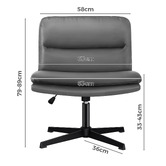 Hoxton Room 2 Piece Gregorie Faux Leather Office Chair &amp; Ottoman Set