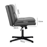 Hoxton Room 2 Piece Gregorie Faux Leather Office Chair &amp; Ottoman Set