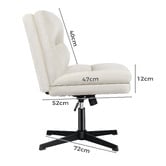 Hoxton Room 2 Piece Gregorie Velvet Office Chair &amp; Ottoman Set