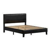 Hoxton Room Black Kyle Faux Leather Bed