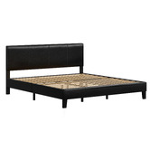 Hoxton Room Black Kyle Faux Leather Bed